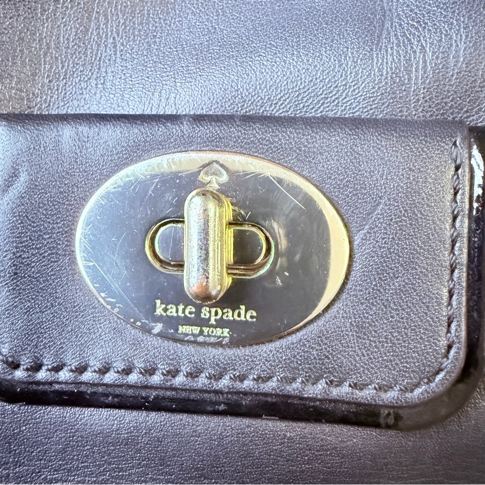 Kate Spade Hampton Road Theresa Black Leather Medium Satchel Bag Black Women's - Picture 10 of 11